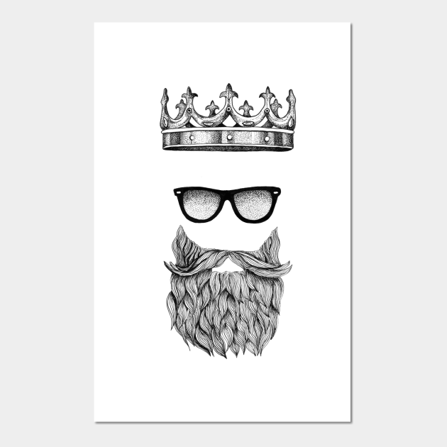 Bearded King - Awesome Tattoo Style Beard T-Shirt - Beard - Posters and Art Prints | TeePublic Bearded King - Awesome Tattoo Style Beard T-Shirt - Beard - Posters and Art Prints | TeePublic