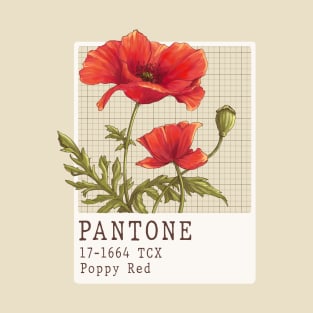 Pantone Poppy red flower T-Shirt