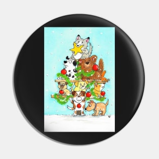 Dog Christmas Tree Pin