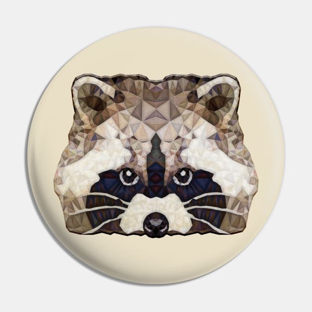 abstract racoon Pin by Ancello