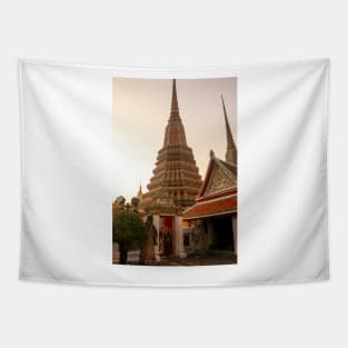 Third entrance view to Phra Chedi Rai at Wat Pho Tapestry