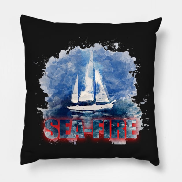 Sea-Fire 3 Pillow by Joaddo