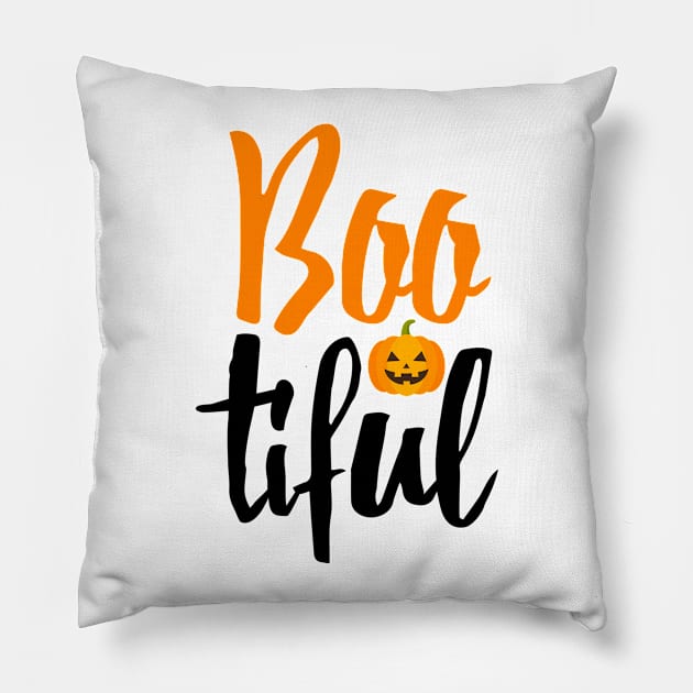 BOOtiful Halloween Design Pillow by RJCatch