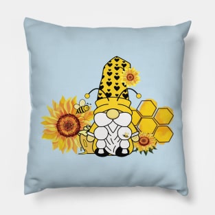 Honeybee Sunflower Gnomie Pillow