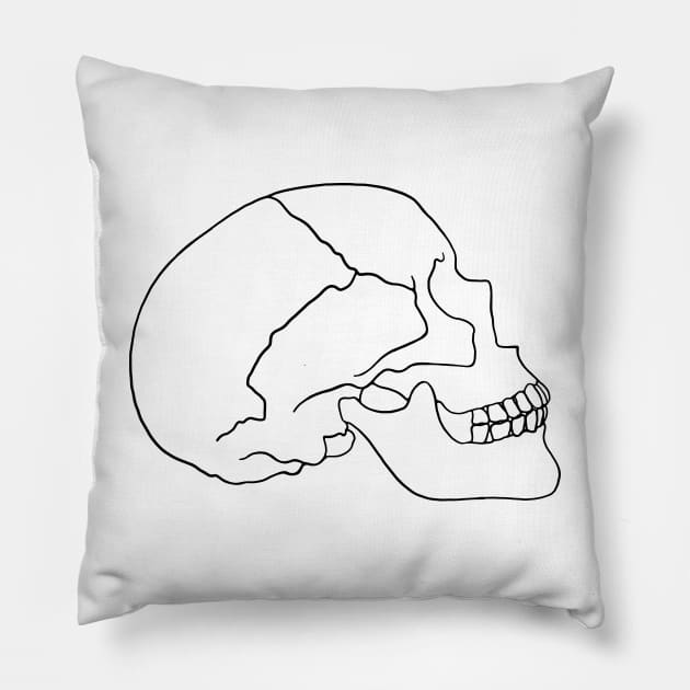Skull Bone Pillow by murialbezanson