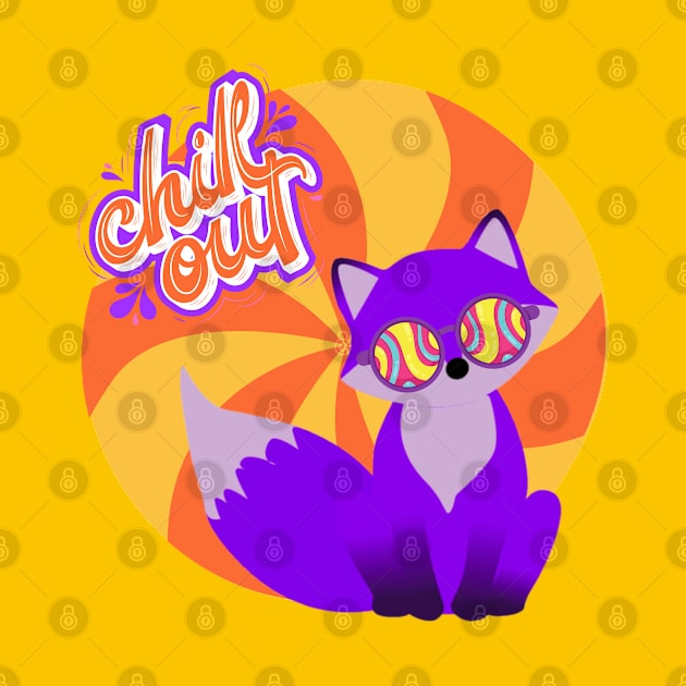 Groovy Kawaii Fox by Vollkunst