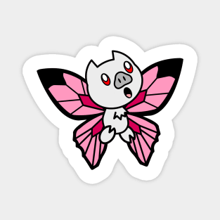 White ButterBat Magnet