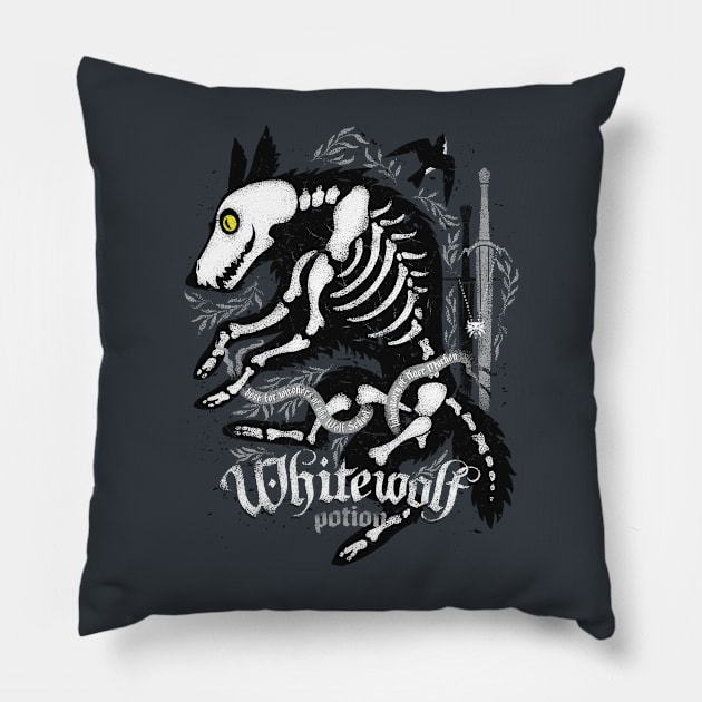 Whitewolf potion Pillow by Narwen