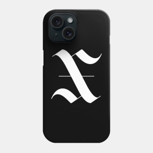 X gothic monogram logo Phone Case