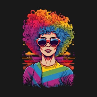 Colourful Woman design for Pride Month: celebrate diversity and acceptance. T-Shirt