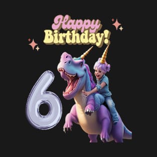 Happy Birthday , 6th birthday unicorn T-Shirt