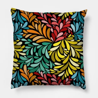 Floral Geometric Abstract Art Pillow