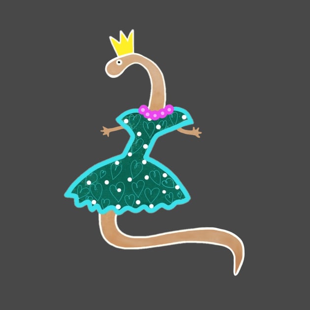 Cute worm in a crown. by artistagniya