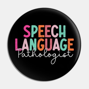 Speech Therapy Rainbow Speech Language Pathologist Therapist Pin