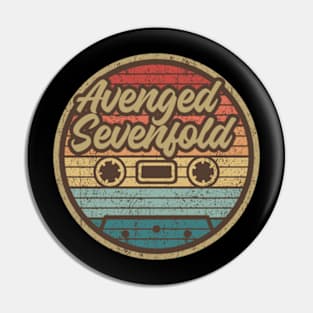 avenged sevenfold cassette retro circle Pin