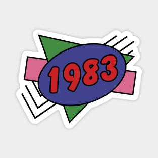 Year 1983 Retro 80s Graphic Magnet