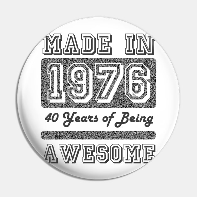 Made in 1976 Pin by ESDesign