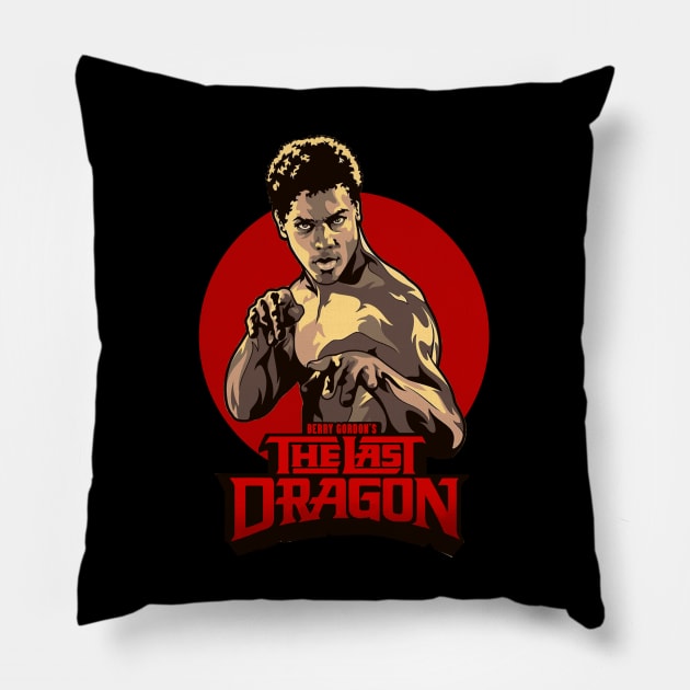 Bruce Leroy - last dragon Pillow by Dami BlackTint