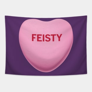 Feisty Valentine's Day Candy Heart Shirt Tapestry