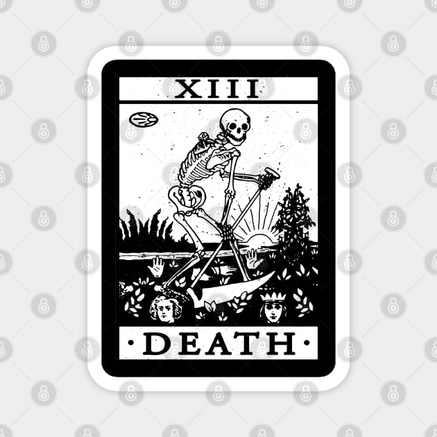 VINTAGE TAROT CARD T SHIRT, DEATH CARD, OCCULT, TAROT Magnet by Tshirt Samurai