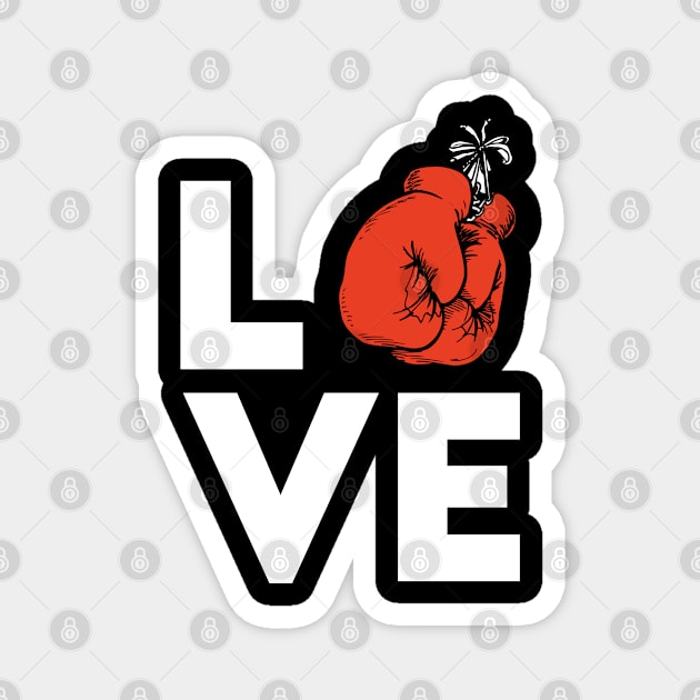 Boxing girl love design Magnet by NeedsFulfilled