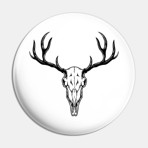 Hunting Deer Skull Pin by Wintrly