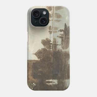 A Castle at the Waterside by John Varley Phone Case