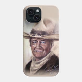 John Wayne Portrait in Pastels Phone Case