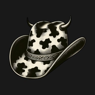 Cow print cowboy hat T-Shirt