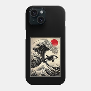 Orca in Japan Vintage Style Phone Case