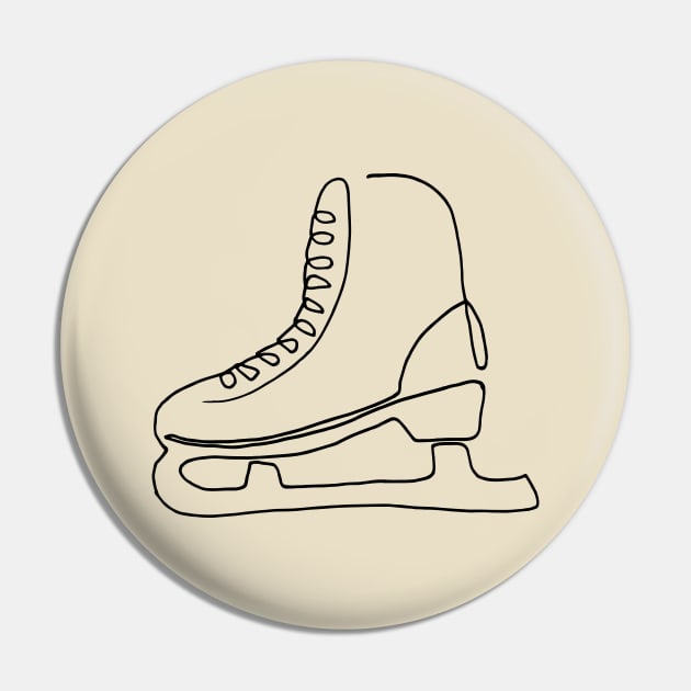 One line skate T-Shirt Pin by COLeRIC