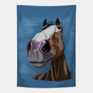 Funny horse portrait Tapestry