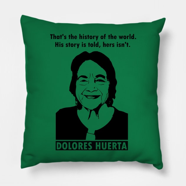 Dolores Huerta quote Pillow by Voices of Labor