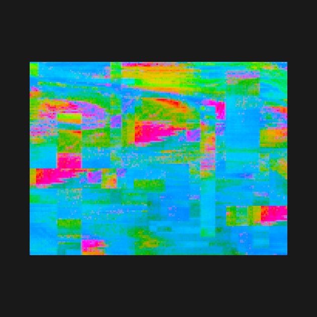 Glitch Infrared Pixel Cyberpunk Vaporwave Art Pattern by softbluehum