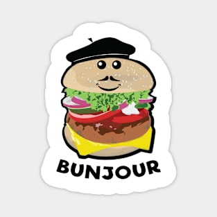 Burger - Bunjour Funny Pun Magnet