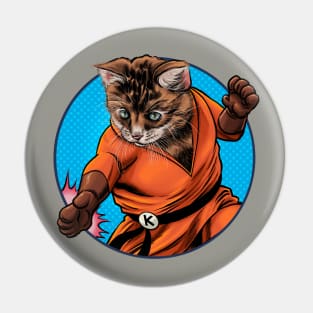 Karate kitten Pin