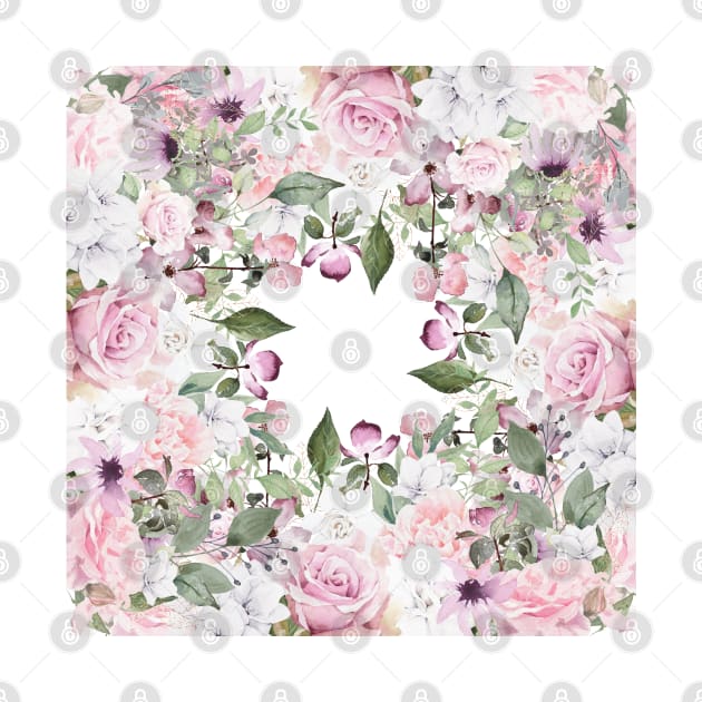 Floral Pretty Victorian Illustration Design by DankFutura