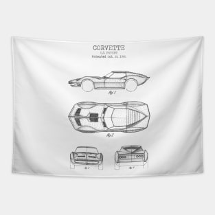 CORVETTE patent Tapestry