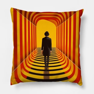 Optical Illusion - Man in Bowler Hat Pillow