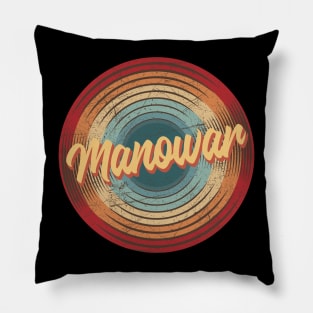 Manowar Vintage Circle Pillow
