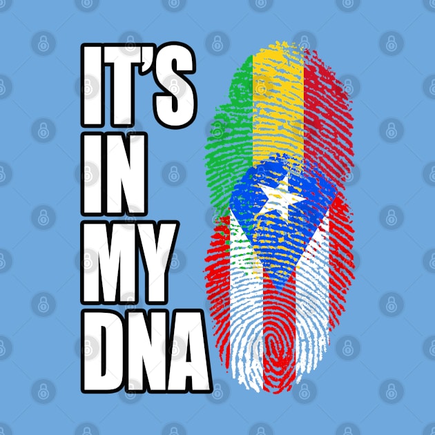 Puerto Rican And Malian Mix DNA Flag Heritage by Just Rep It!!