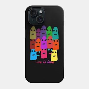 Love is love doodle art Phone Case