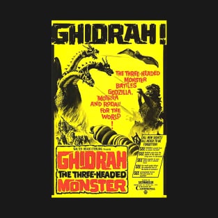 Classic Kaiju Movie Poster - Dragon vs Lizzard T-Shirt