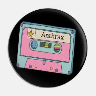 Vintage Cassette Tape Anthrax Pin