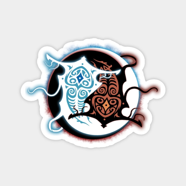 Raava x Vaatu - Yin Yang Magnet by Cattoc_C