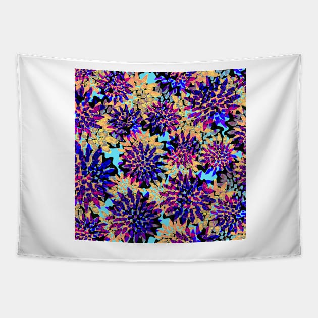 Poppin’ Petals - Digitally Illustrated Abstract Flower Pattern for Home Decor, Clothing Fabric, Curtains, Bedding, Pillows, Upholstery, Phone Cases and Stationary Tapestry by cherdoodles