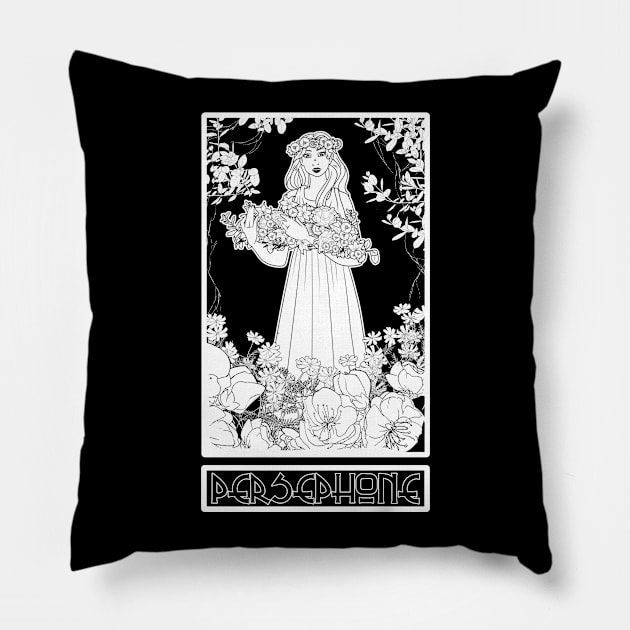 Persephone | Goddess of Spring and Bringer of Death Pillow by Bad Witch