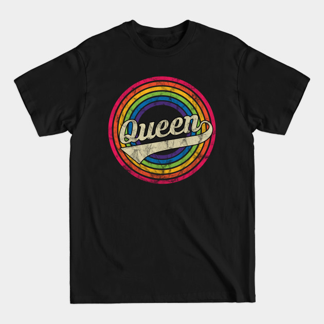 Discover Queen - Retro Rainbow Faded-Style - Queen - T-Shirt