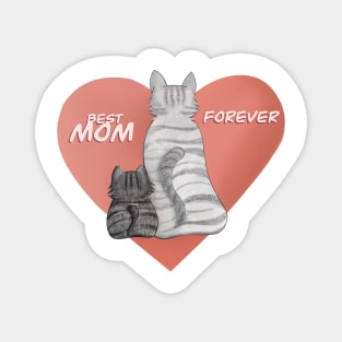 Happy mom cat Magnet