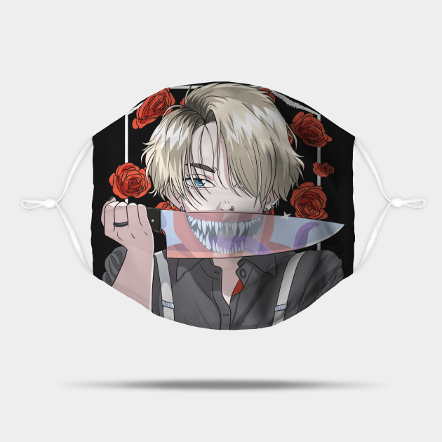 Goth Anime Boy Gothic Japanese Monster Vaporware Aesthetic - Goth - Mask | TeePublic Goth Anime Boy Gothic Japanese Monster Vaporware Aesthetic - Goth - Mask | TeePublic